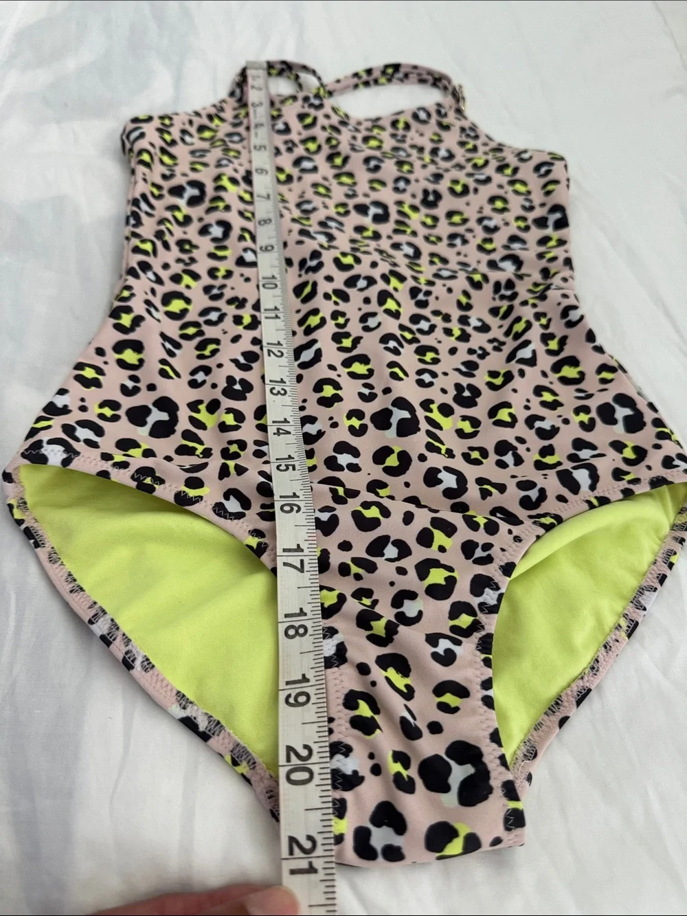 Neon Leopard Print One-Piece Swimsuit